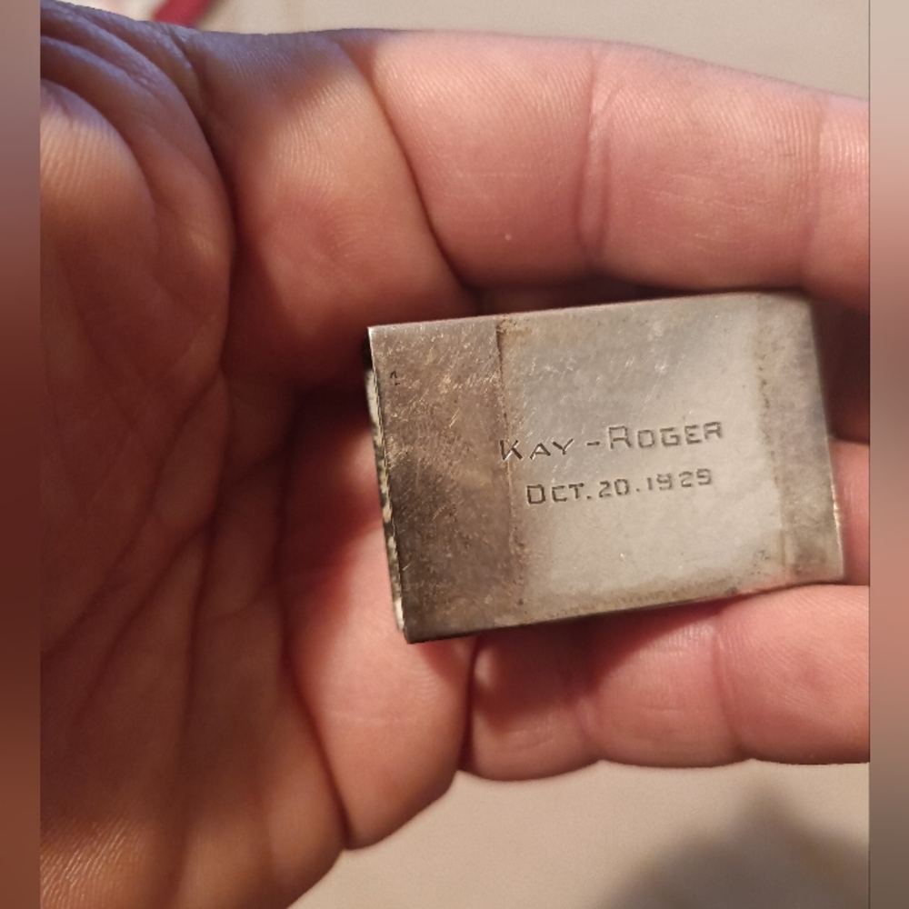 Vintage Sterling Silver Matchbox Holder From October 20, 1929